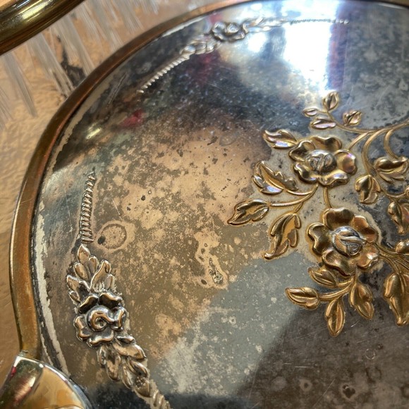 Antique Hand Mirror & Brush Set